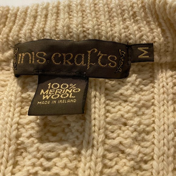 Knit Off White/Cream Cardigan with Black Buttons - Picture 5 of 5